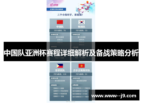 中国队亚洲杯赛程详细解析及备战策略分析 中国队亚洲杯赛程详细解析及备战策略分析